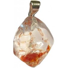 Quartz w/ Iron Inclusion tumbled pendant