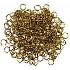 Jump rings, yellow plated 1oz