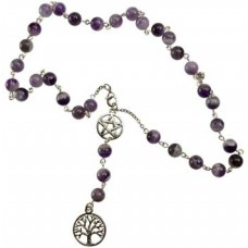 Amethyst Witchs Ladder necklace