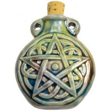 Pentagram Raku Oil Bottle