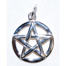 Raised Silver Pentagram pendant