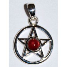 Garnet Pentagram pendant