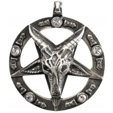 Inverted Pentagram/Sabbatic Goat pewter