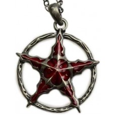 Crimson Pentagram pendant