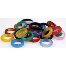 6mm Rounded Agate rings 20/bag