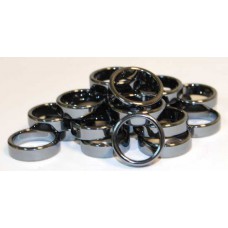 6mm Flat Hematite rings (20/bag)