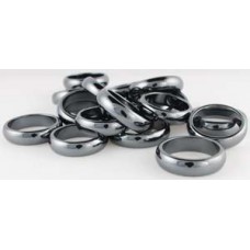 6mm Rounded Hematite rings (20/bag)