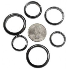 6mm Rounded Magnetic Hematite rings (50/bag)