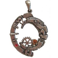 Steampunk Crescent Moon necklace