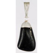 Black Tourmaline tumbled pendant