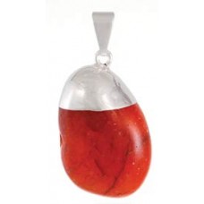 Carnelian tumbled pendant