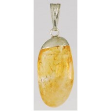 Citrine tumbled pendant