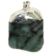 Emerald tumbled pendant