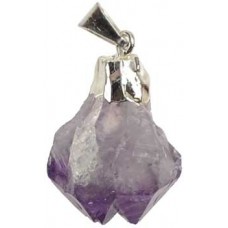 Untumbled Amethyst pendant