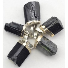 Black Tourmaline Untumbled pendant