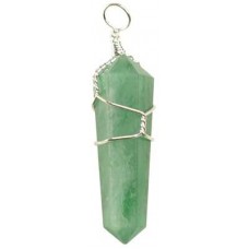 Wire Wrapped Green Aventurine point