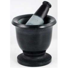 Black Soapstone Mortar & Pestle