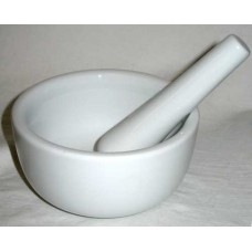 White Ceramic Mortar and Pestle Set