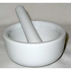 White Ceramic Mortar and Pestle Set