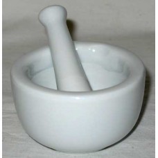 White Ceramic Mortar and Pestle Set