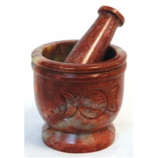 Triple Moon Soapstone mortar & pestle set