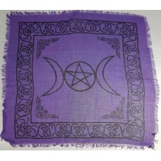 Triple Moon w/pentagram altar cloth 18