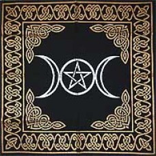 Triple Moon Pentagram altar cloth 24