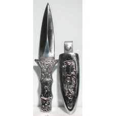 Engraved Silver Boot athame