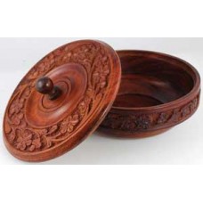 Wooden Ritual Bowl w/ Lid