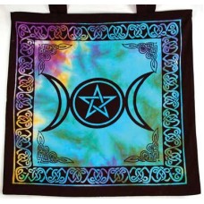 Triple Moon Pentagram Tote Bag