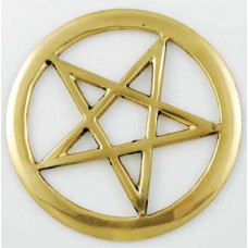 Brass Cut-Out Pentagram 3
