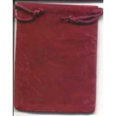 Burgundy Velveteen Bag