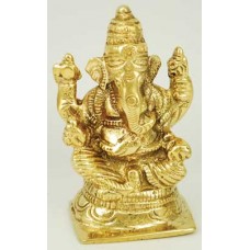 Ganesh Sitting Brass 3