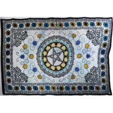 Flower Pentagram Tapestry 72