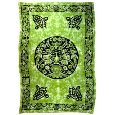 Green and Black Green Man Tapestry 72