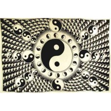 White and Black Yin Yang Tapestry 72