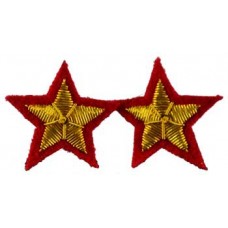 Star sew-on patch Red  (set of 2) patch 2